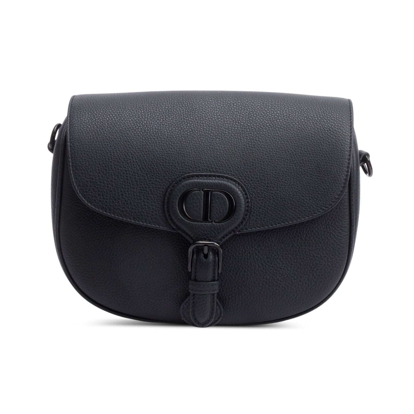 Christian Dior 2021 Black Ultramatte Leather Medium Bobby Bag