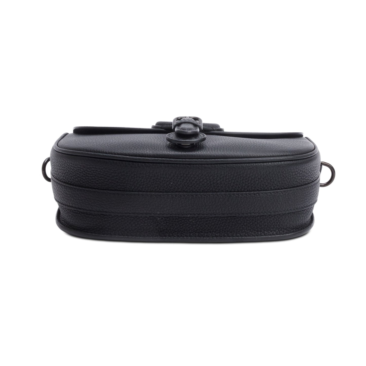 Christian Dior 2021 Black Ultramatte Leather Medium Bobby Bag