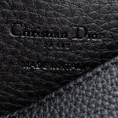 Christian Dior 2021 Black Ultramatte Leather Medium Bobby Bag