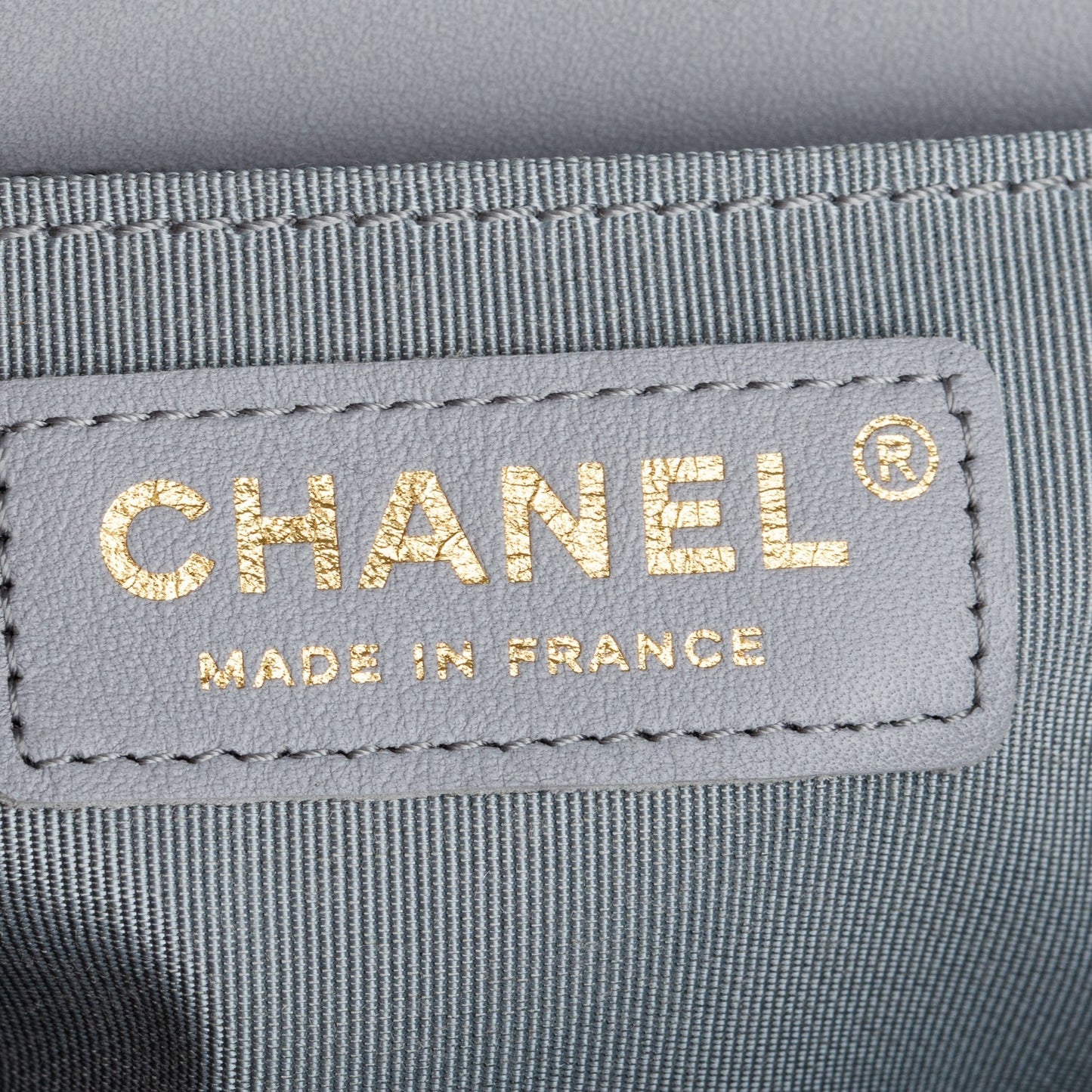 Chanel Grey Quilted Calfskin Leather Medium Boy Bag
