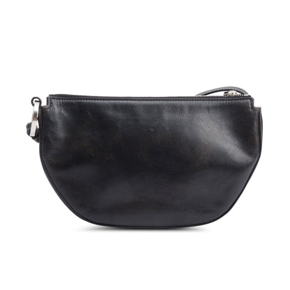 Burberry Black Leather Double Olympia Shoulder Bag