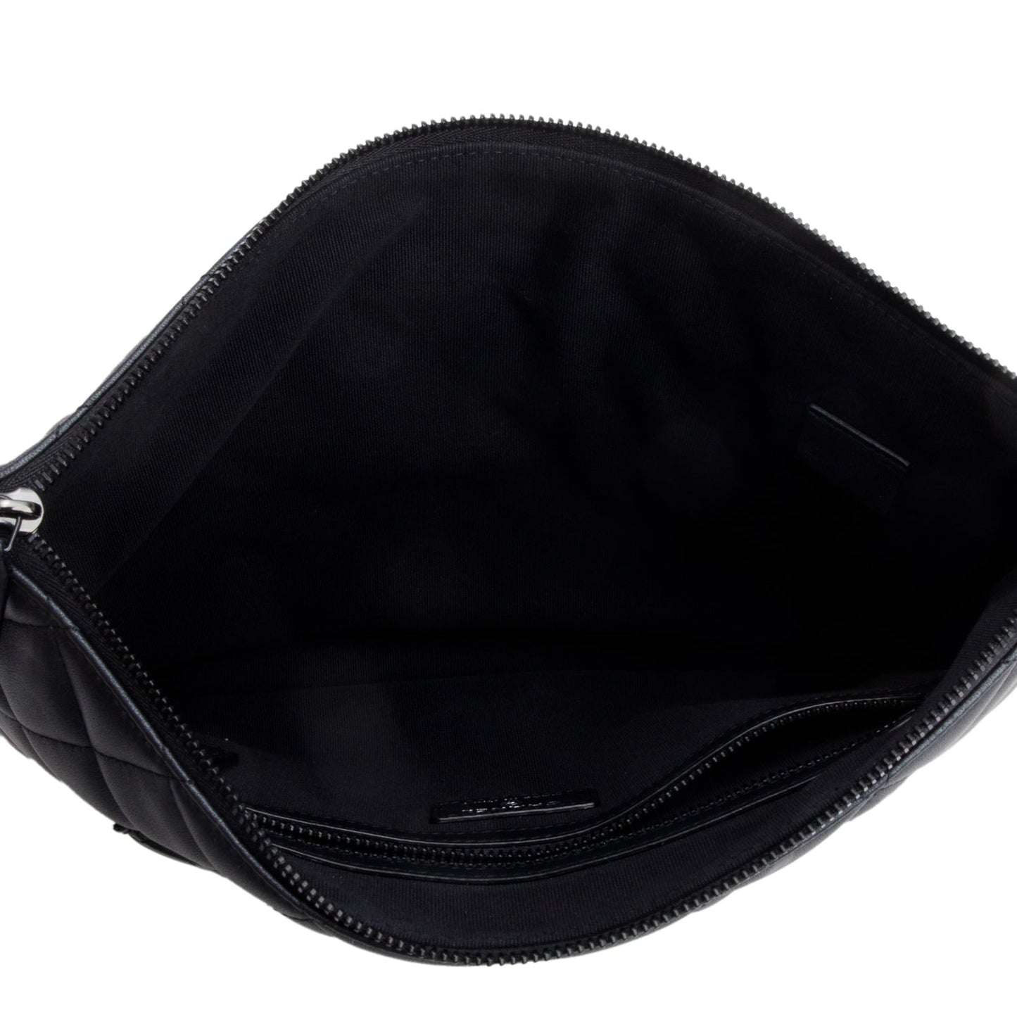 Chanel Black Quilted Lambskin Leather Medium O-Case Clutch