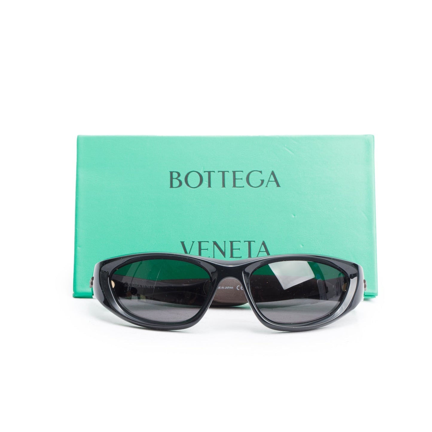 Bottega Veneta BV1184S Black Acetate Wrapped Sport Sunglasses