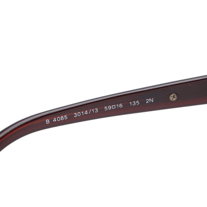 Burberry B 4085 Brown Acetate Metal Check Trim Square Sunglasses