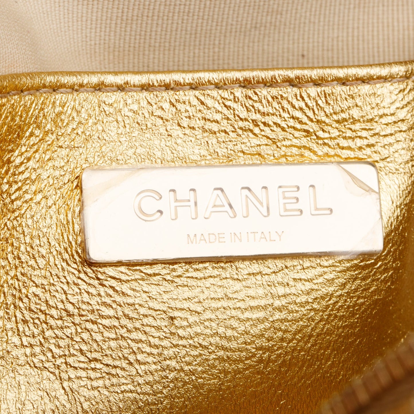 Chanel 2024 Metallic Gold Leather Walk Of Fame Star Crossbody Bag
