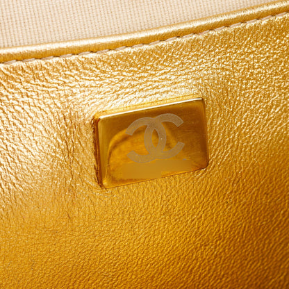 Chanel 2024 Metallic Gold Leather Walk Of Fame Star Crossbody Bag