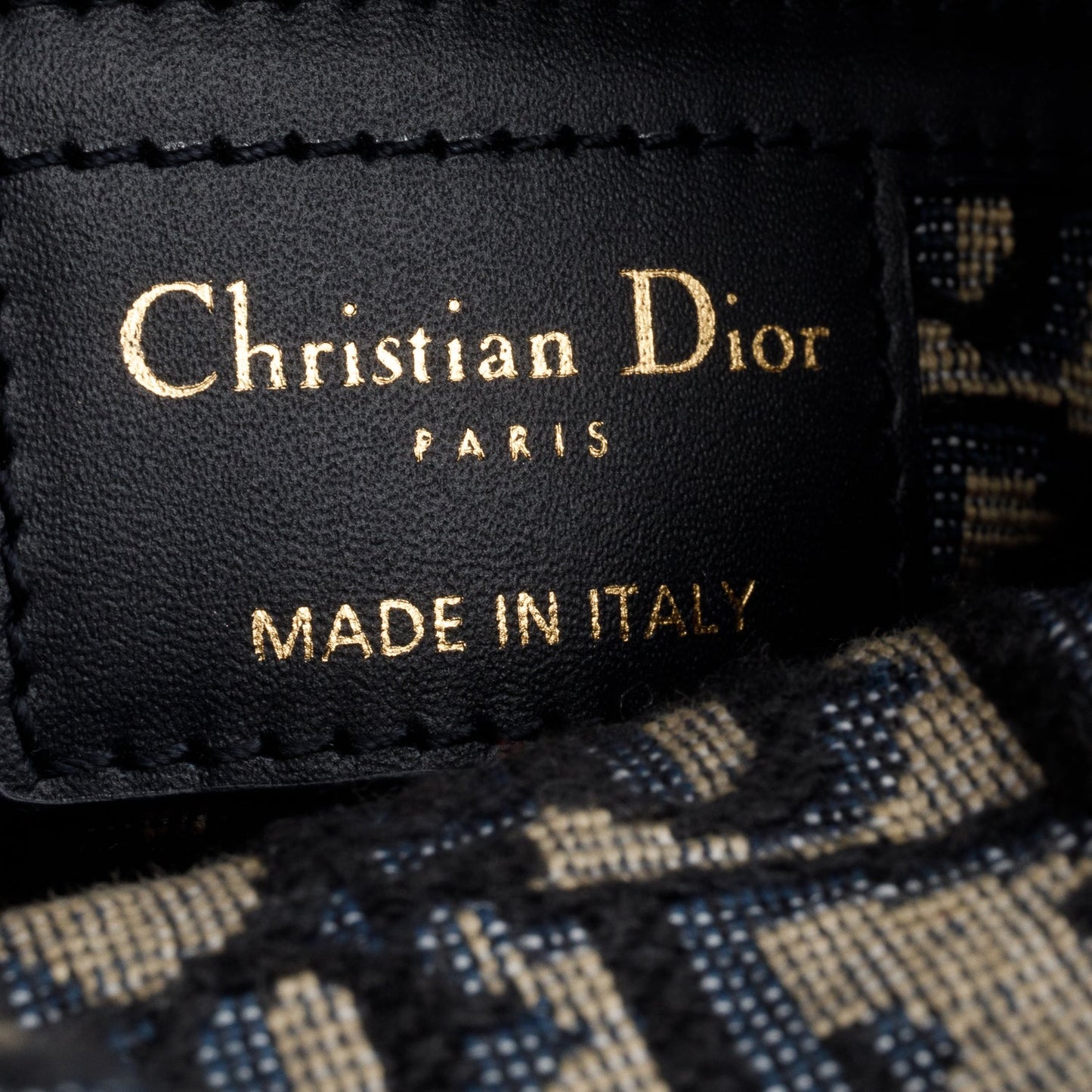 Christian Dior 2022 Wicker Navy Oblique Mini Lady Dior Bag