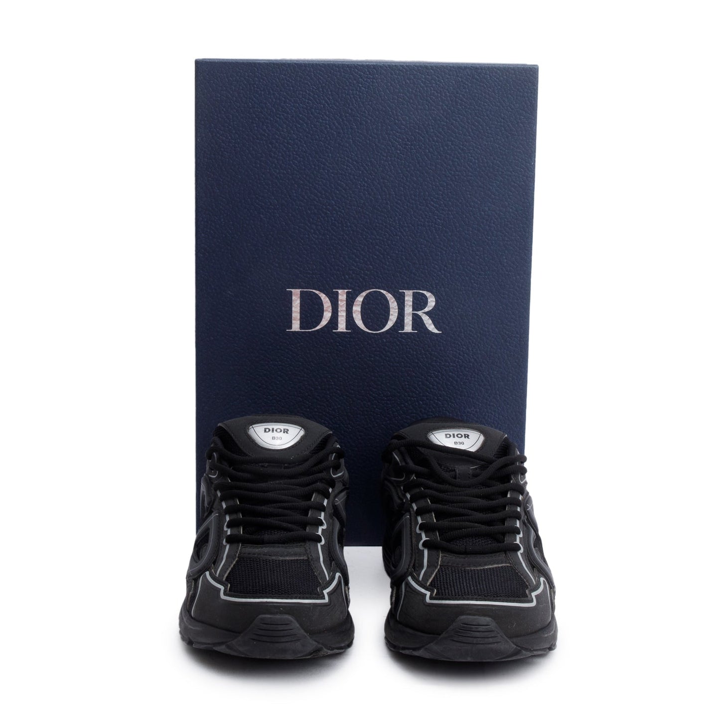 Christian Dior Black Mesh Technical Fabric B30 Sneakers, Size 43