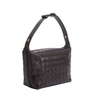 Bottega Veneta Brown Intrecciato Leather Mini Wallace Bag