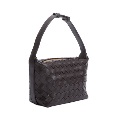 Bottega Veneta Brown Intrecciato Leather Mini Wallace Bag