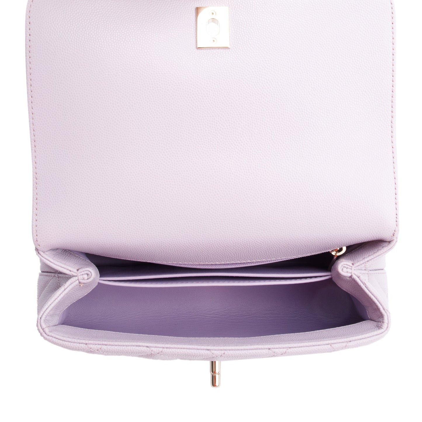 Chanel Purple Quilted Caviar Leather Small Coco Handle Bag