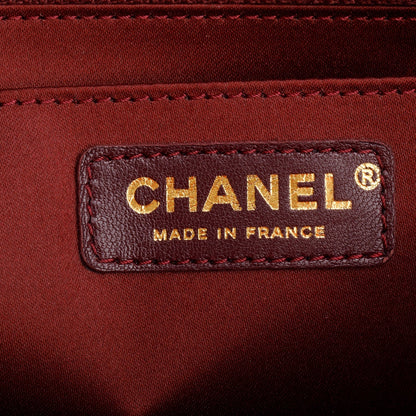 Chanel Beige Lambskin Leather Large Golden Class Flap Bag