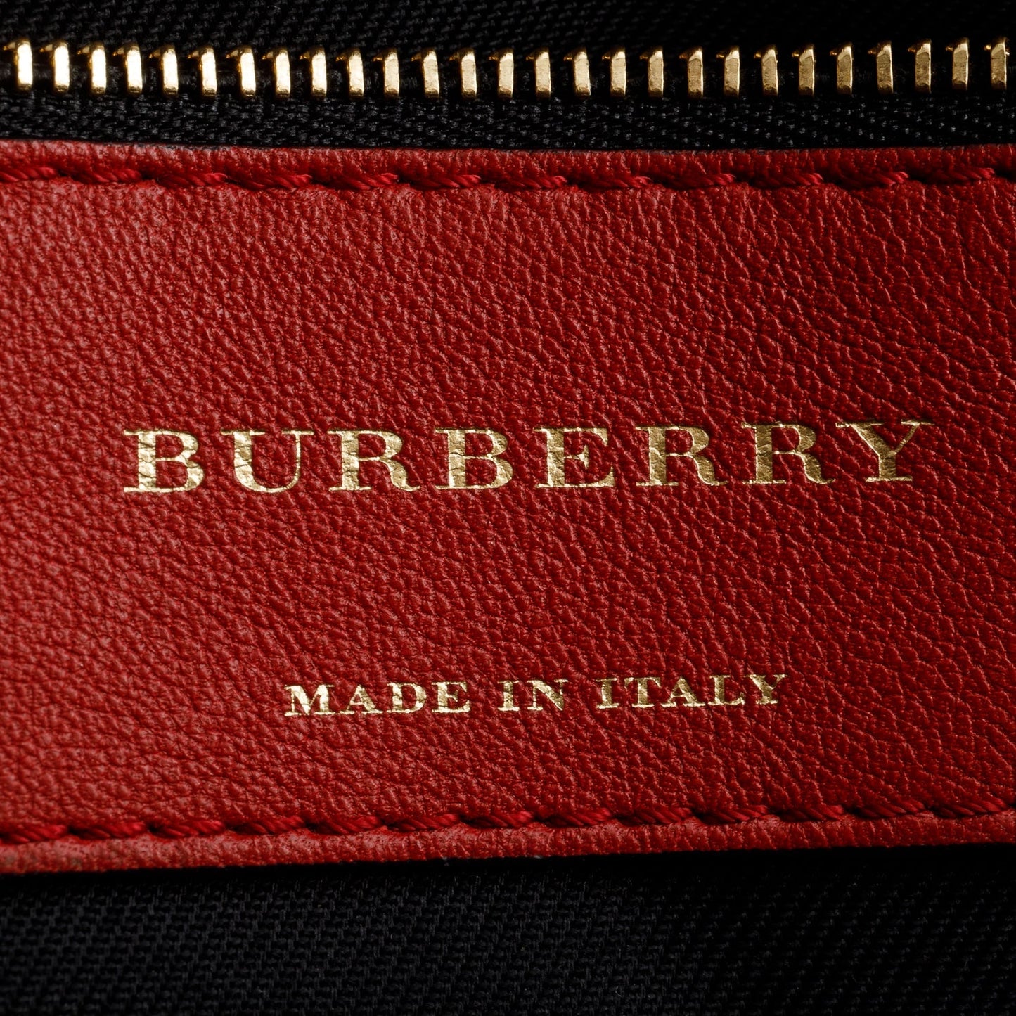 Burberry House Check Red Leather Trim Small Orchard Bowling Bag