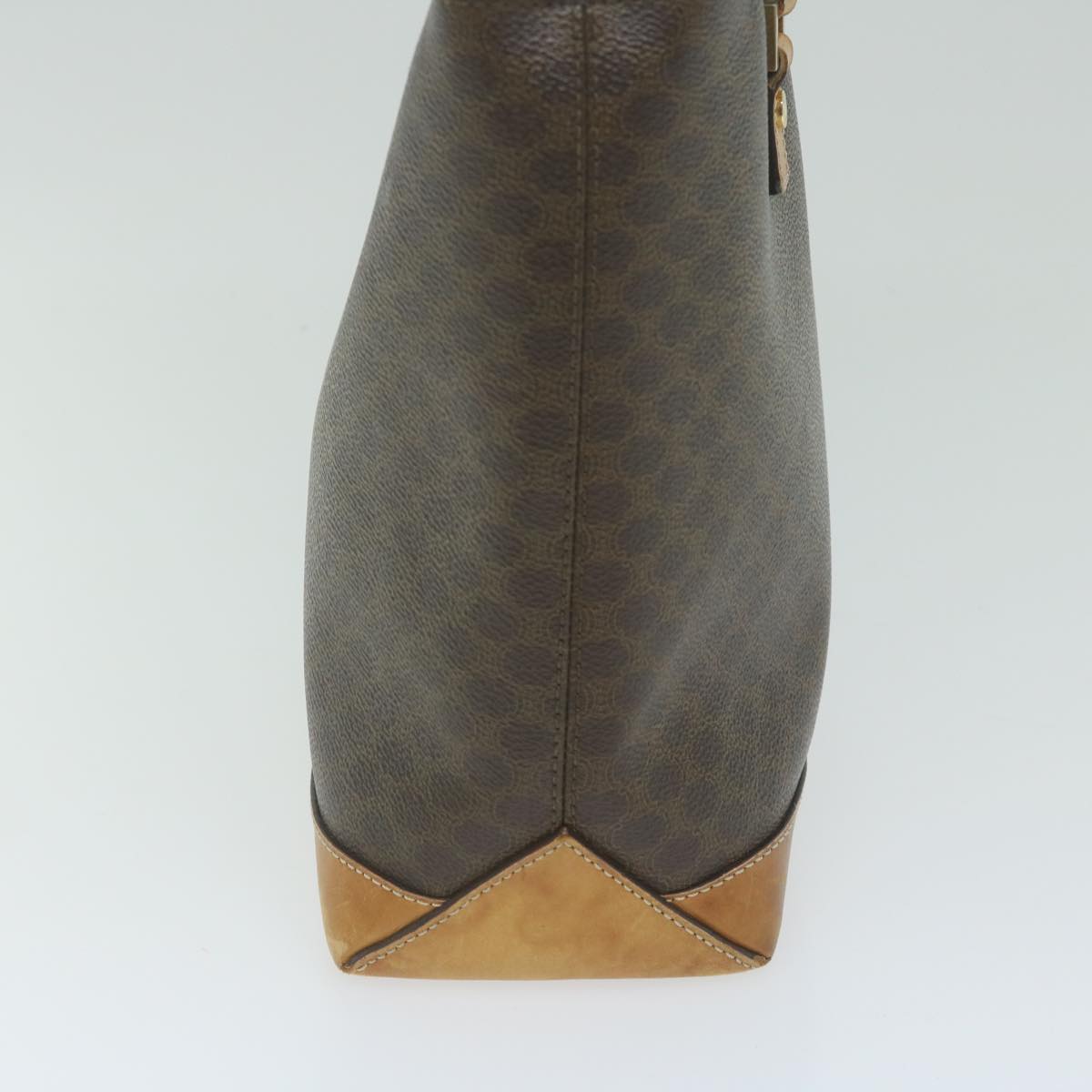 Luxury CELINE Macadam Canvas Shoulder Bag PVC Leather Brown  62944