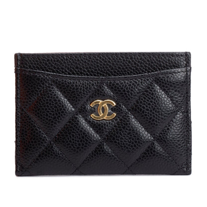 Chanel 2024 Black Caviar Leather Classic Card Holder