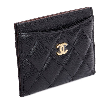 Chanel 2024 Black Caviar Leather Classic Card Holder