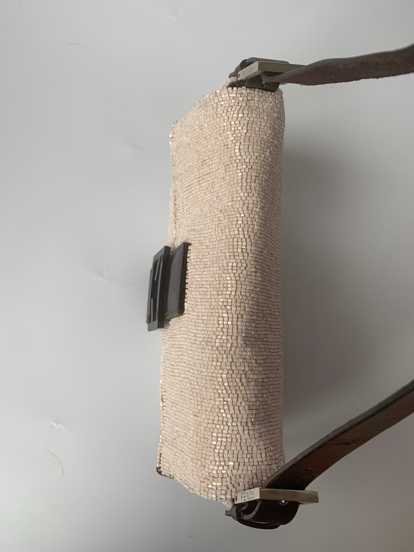 FENDI Baguette White beads