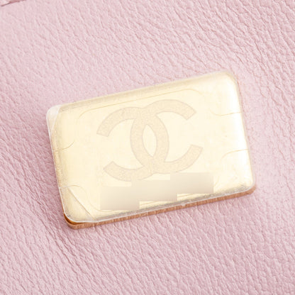 Chanel 2024 Pink Quilted Lambskin Leather Mini Top Handle Rectangular Flap Bag