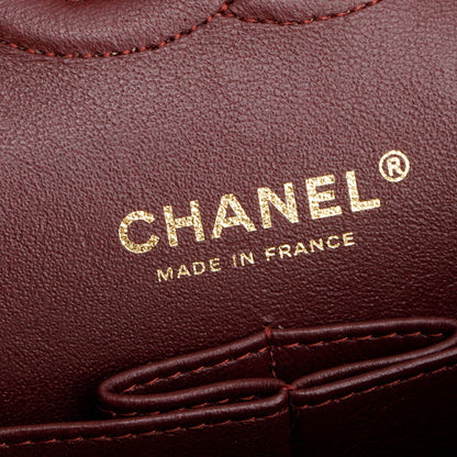 Chanel Black Quilted Lambskin Leather Classic Medium Double Flap Bag