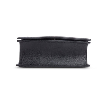 Christian Dior Black Calfskin Leather Small Diorama Flap Bag