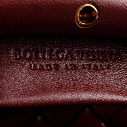 Bottega Veneta Burgundy Intrecciato Small Top Handle Bag