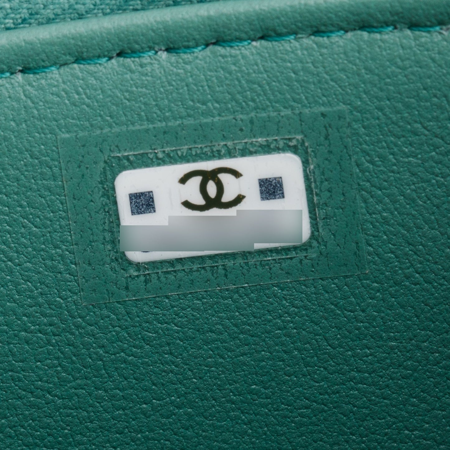 Chanel Green Quilted Lambskin Leather Small Vanity Case