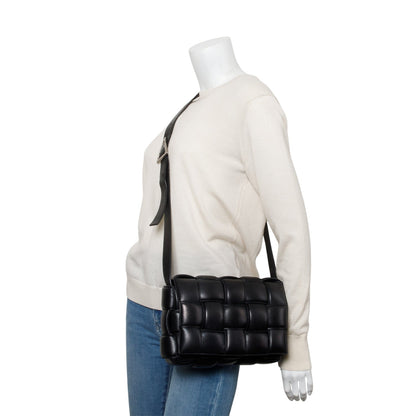 Bottega Veneta Black Lambskin Leather Classic Padded Cassette Bag