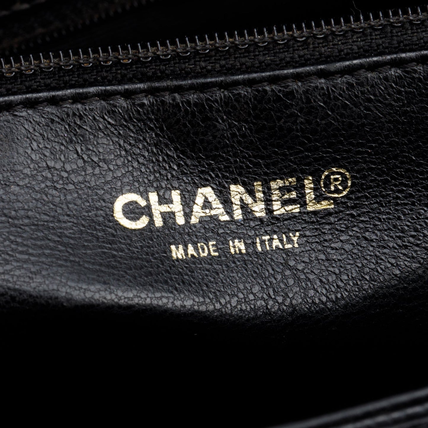 Chanel Vintage Black Caviar Leather Medallion Tote