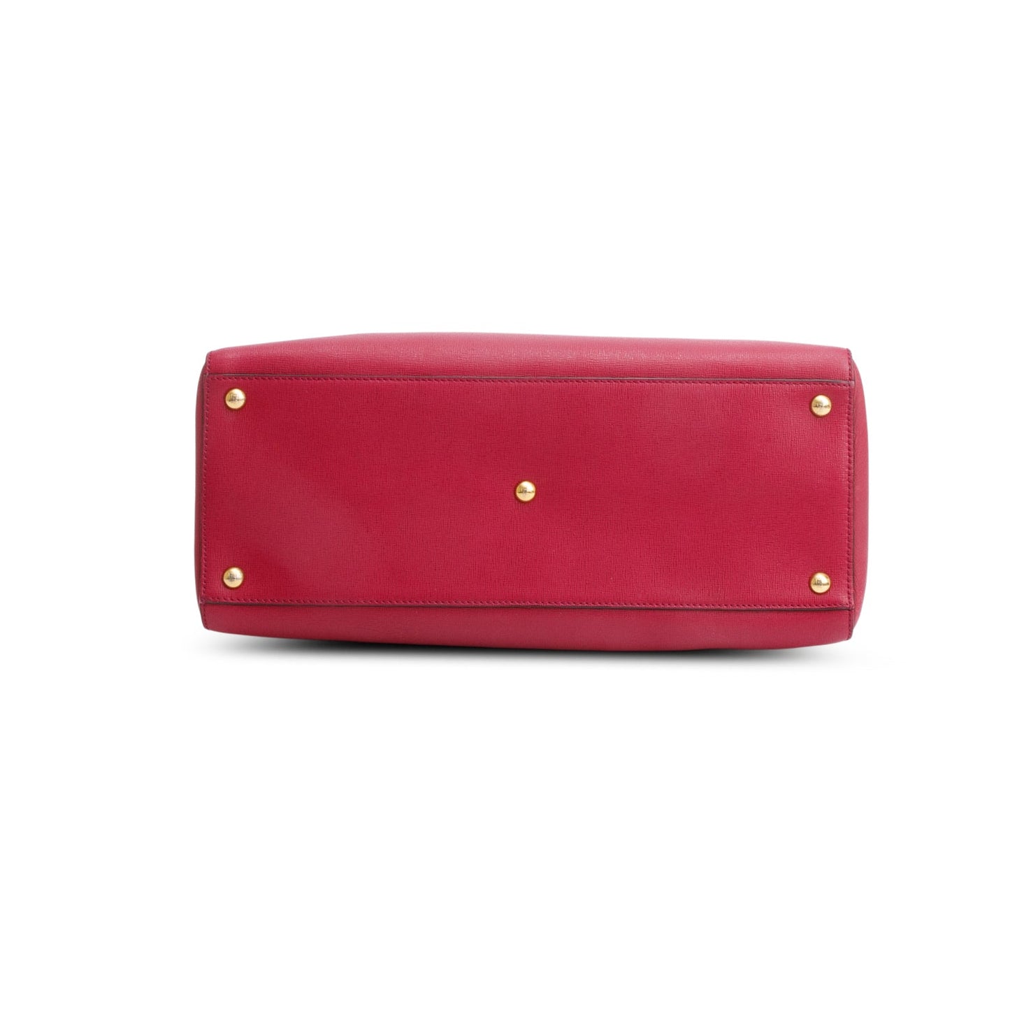Fendi Red Vitello Elite Leather Medium 2Jours Tote