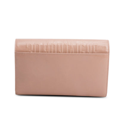 Christian Dior Beige Crinkled Leather 30 Montaigne Wallet on Chain