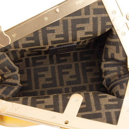 Fendi Yellow Nappa Leather Small Fendi First Bag