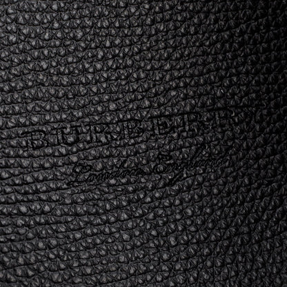 Burberry Black Calfskin Leather House Check Small Reversible Tote