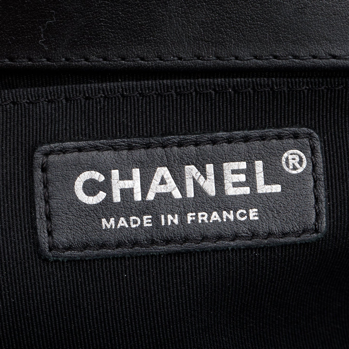 Chanel Black Chevron Quilted Calfskin Leather Whipstitch Medium Boy Bag