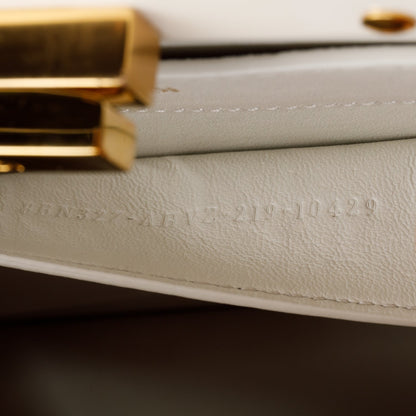 Fendi White/Tan Bicolor Nappa Leather Small Peekaboo ISeeU Bag