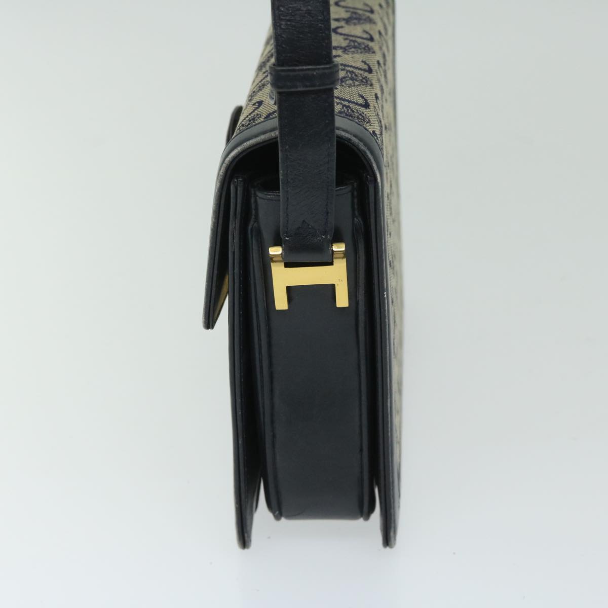 Luxury CELINE C Macadam Canvas Shoulder Bag Navy  63157