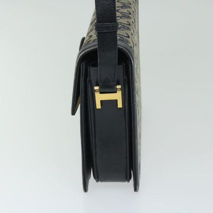 Luxury CELINE C Macadam Canvas Shoulder Bag Navy  63157