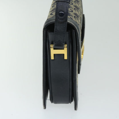 Luxury CELINE C Macadam Canvas Shoulder Bag Navy  63157