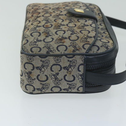 Luxury CELINE C Macadam Canvas Shoulder Bag Navy  63227