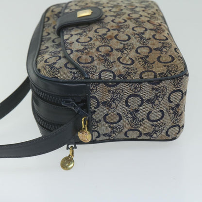 Luxury CELINE C Macadam Canvas Shoulder Bag Navy  63227