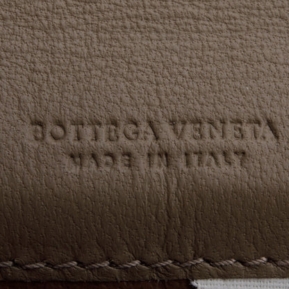Bottega Veneta Grey Intrecciato Nappa Flap Card Case