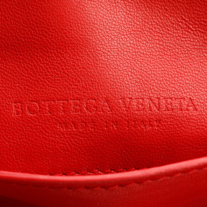 Bottega Veneta Red Intrecciato Small Chain Messenger Bag