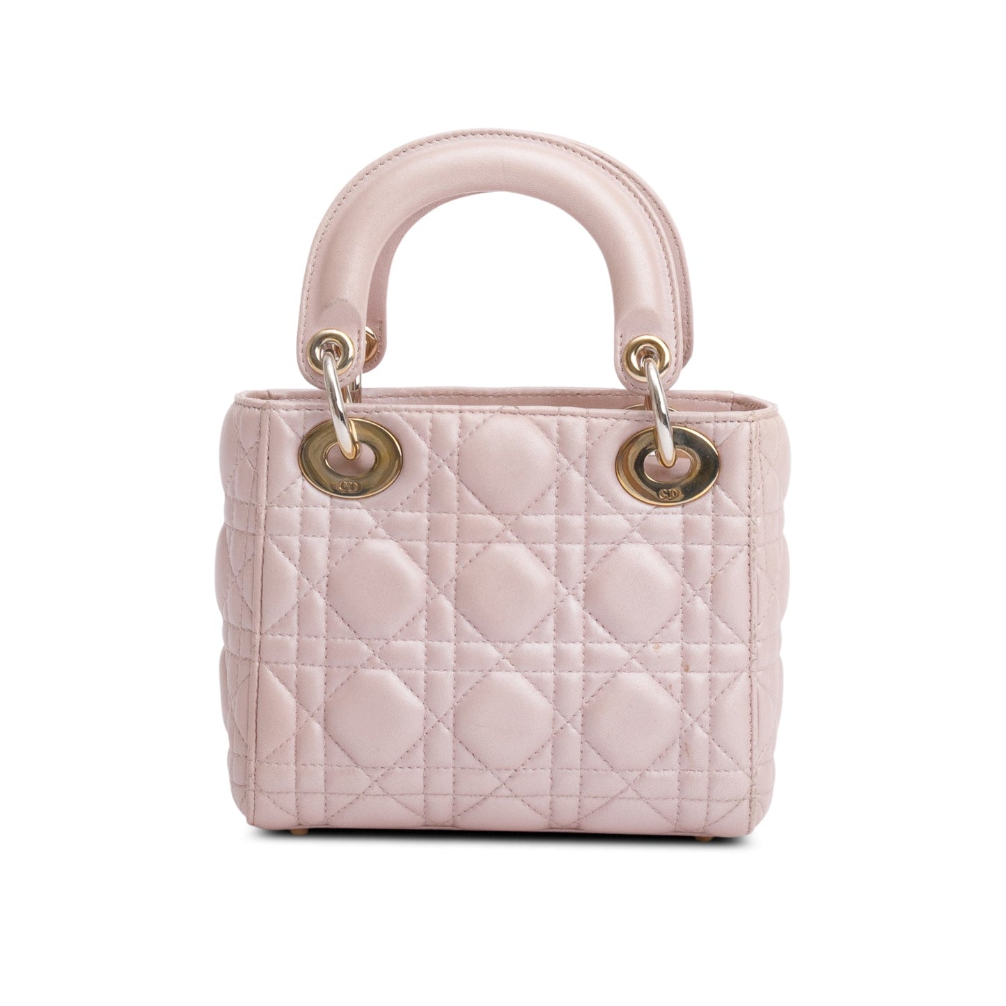 Christian Dior Pink Cannage Leather Mini Lady Dior Bag