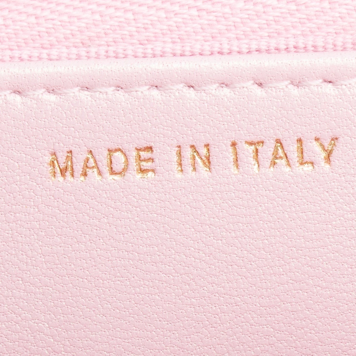 Chanel Pink Iridescent Quilted Lambskin Leather CC Pearl Crush Classic Wallet on Chain