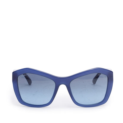 Chanel 5296 Blue Lace Accent Acetate CC Logo Sunglasses