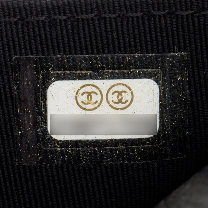 Chanel Black Quilted Caviar Leather Classic Wallet on Chain