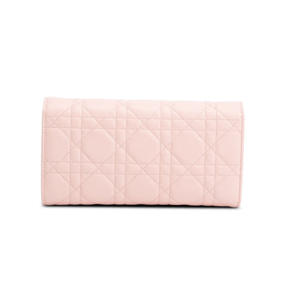 Christian Dior Pink Cannage Leather Miss Dior Promenade Chain Wallet