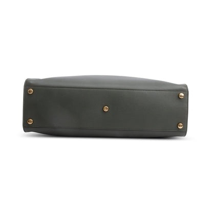 Fendi Green Soft Calfskin Leather Large Peekaboo Bag