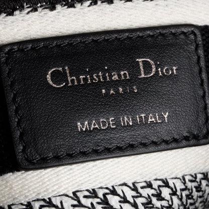 Christian Dior 2022 Black/White Houndstooth Canvas Mini Lady D-Lite Bag
