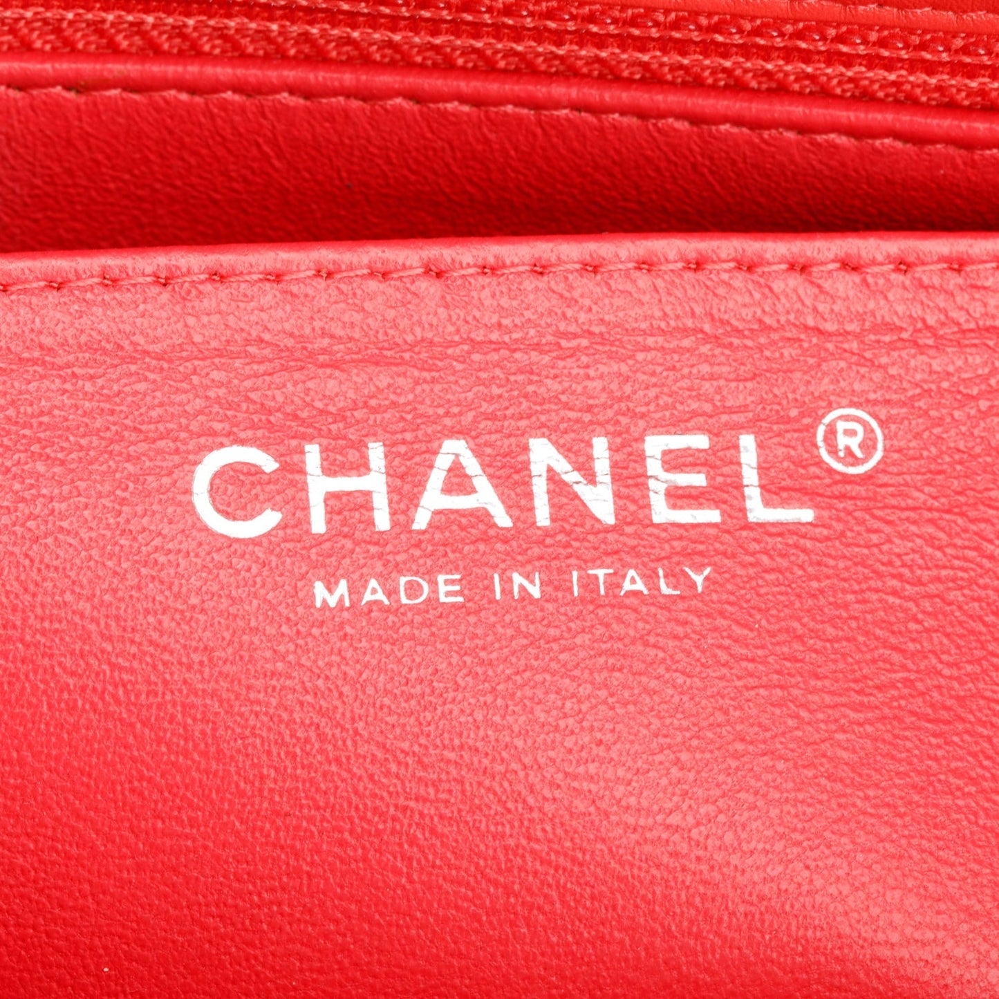Chanel Red Quilted Patent Leather Classic Mini Rectangular Flap Bag