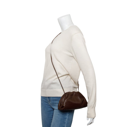 Bottega Veneta Brown Calfskin Leather The Mini Pouch
